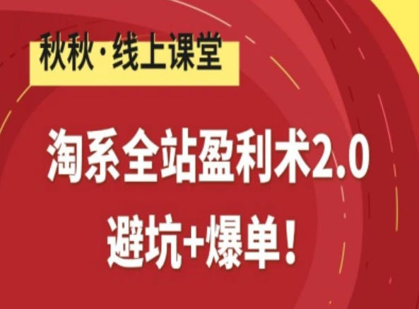 淘系全站盈利术2.0，避坑+爆单-hcnxn