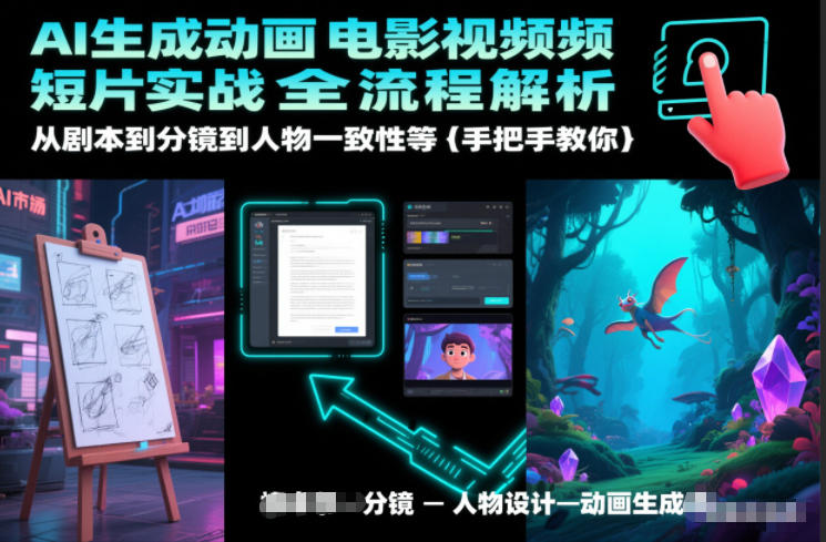 AI生成动画电影视频短片实战全流程解析，从剧本到分镜到人物一致性等手把手教你-hcnxn
