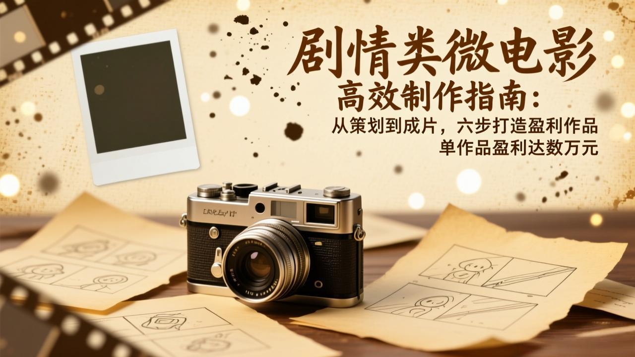 剧情类微电影高效制作指南：从策划到成片，六步打造盈利作品，单作品盈利达数万元-hcnxn