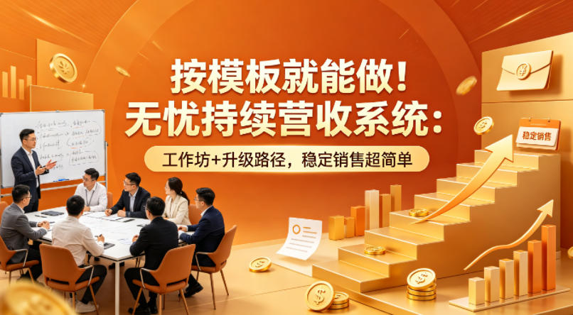 按模板就能做！无忧持续营收系统：工作坊+升级路径，稳定销售超简单【原创双语字幕】-hcnxn