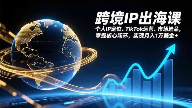 跨境IP出海课，个人IP定位、TikTok运营、市场选品，掌握核心闭环，实现月入1万美金+-hcnxn