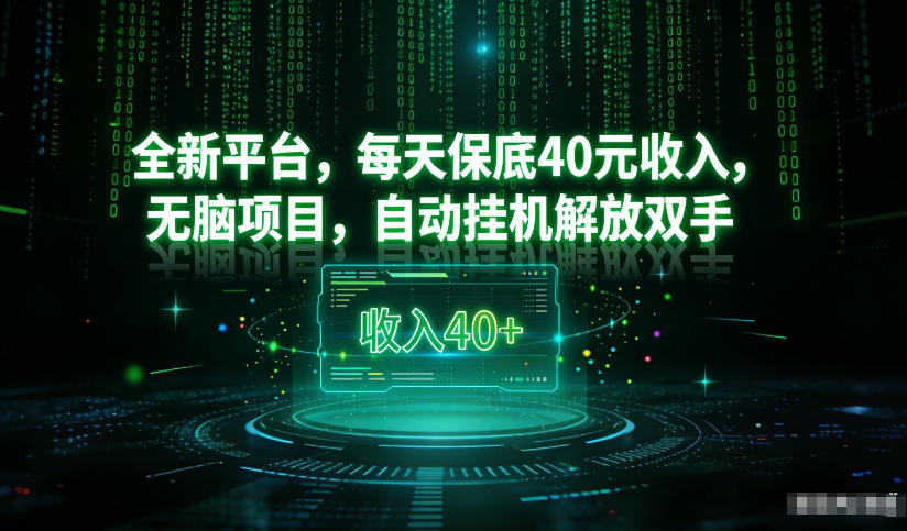 最新看广平台，每天保底30-4米，无脑项目，自动挂G解放双手【揭秘】-hcnxn