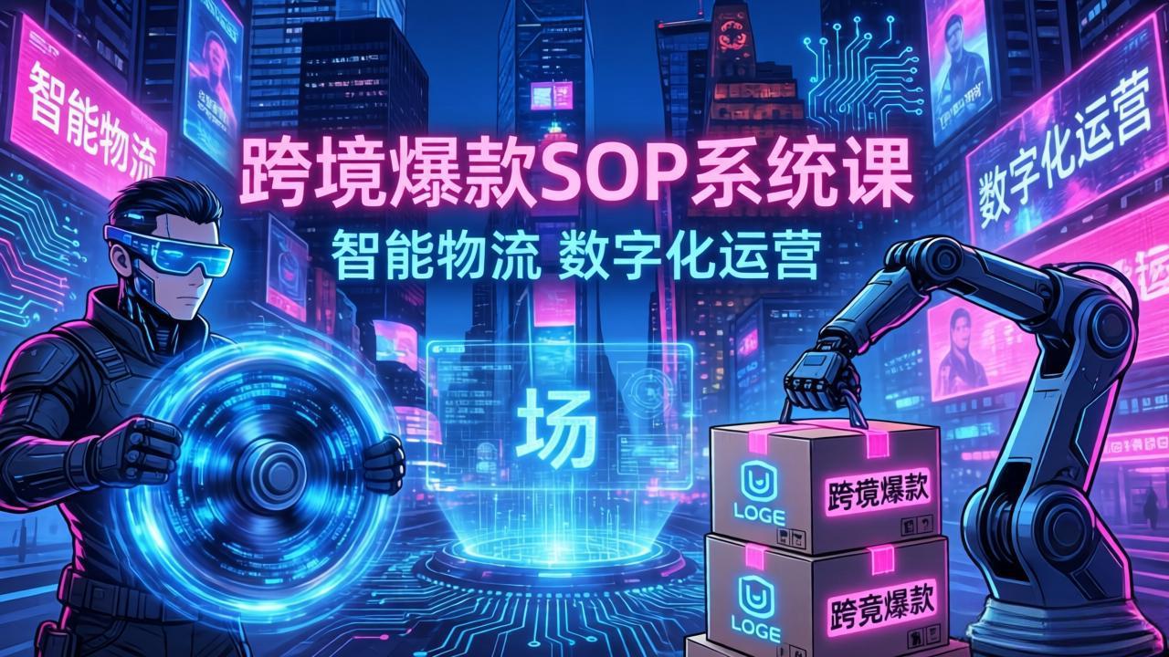 跨境爆款SOP系统课，“内容飞轮+精准投放+AI自动化”为核心，拆解“人×货×场”黄金公式-hcnxn