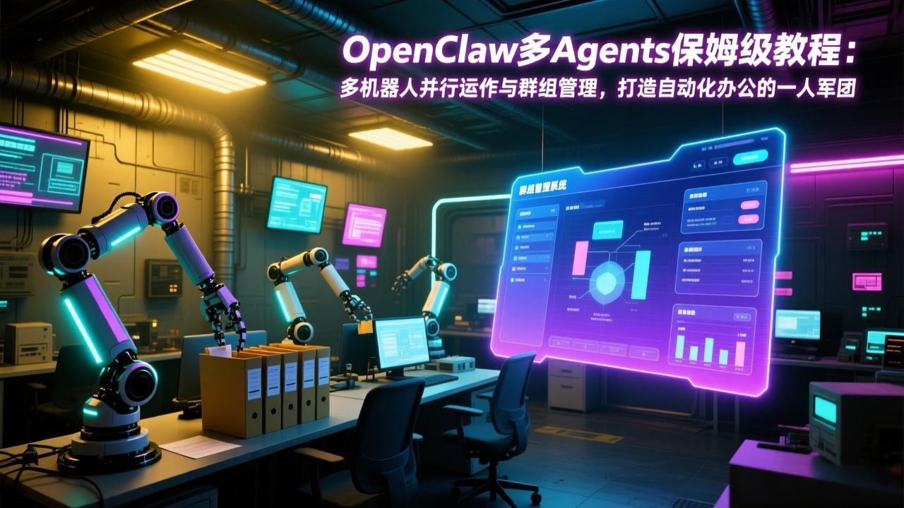 OpenClaw多Agents保姆级教程：多机器人并行运作与群组管理，打造自动化办公的一人军团-hcnxn