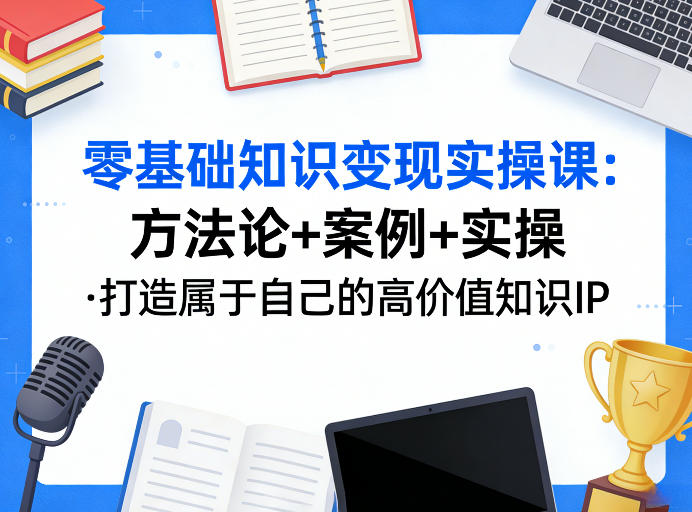 零基础知识变现实操课，方法论+案例+实操，打造属于自己的高价值知识IP-hcnxn
