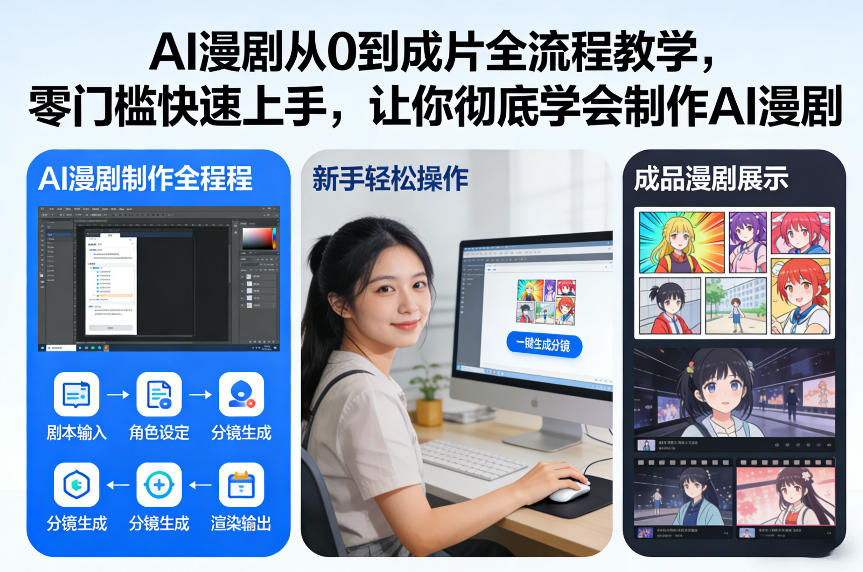 AI漫剧从0到成片全流程教学，零门槛快速上手，让你彻底学会制作AI漫剧【保姆级教程】-hcnxn