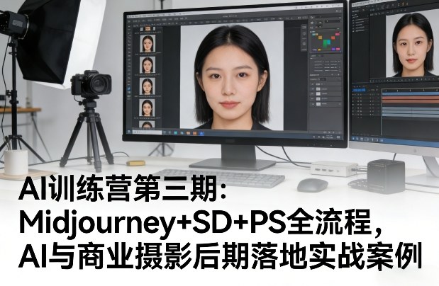 AI训练营第三期：Midjourney+SD+PS全流程，AI与商业摄影后期落地实战案例-hcnxn