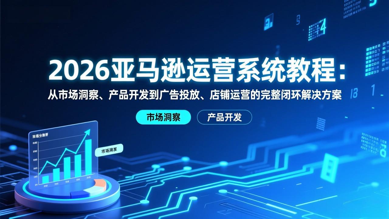 2026亚马逊运营系统教程：从市场洞察、产品开发到广告投放、店铺运营的完整闭环解决方案-hcnxn