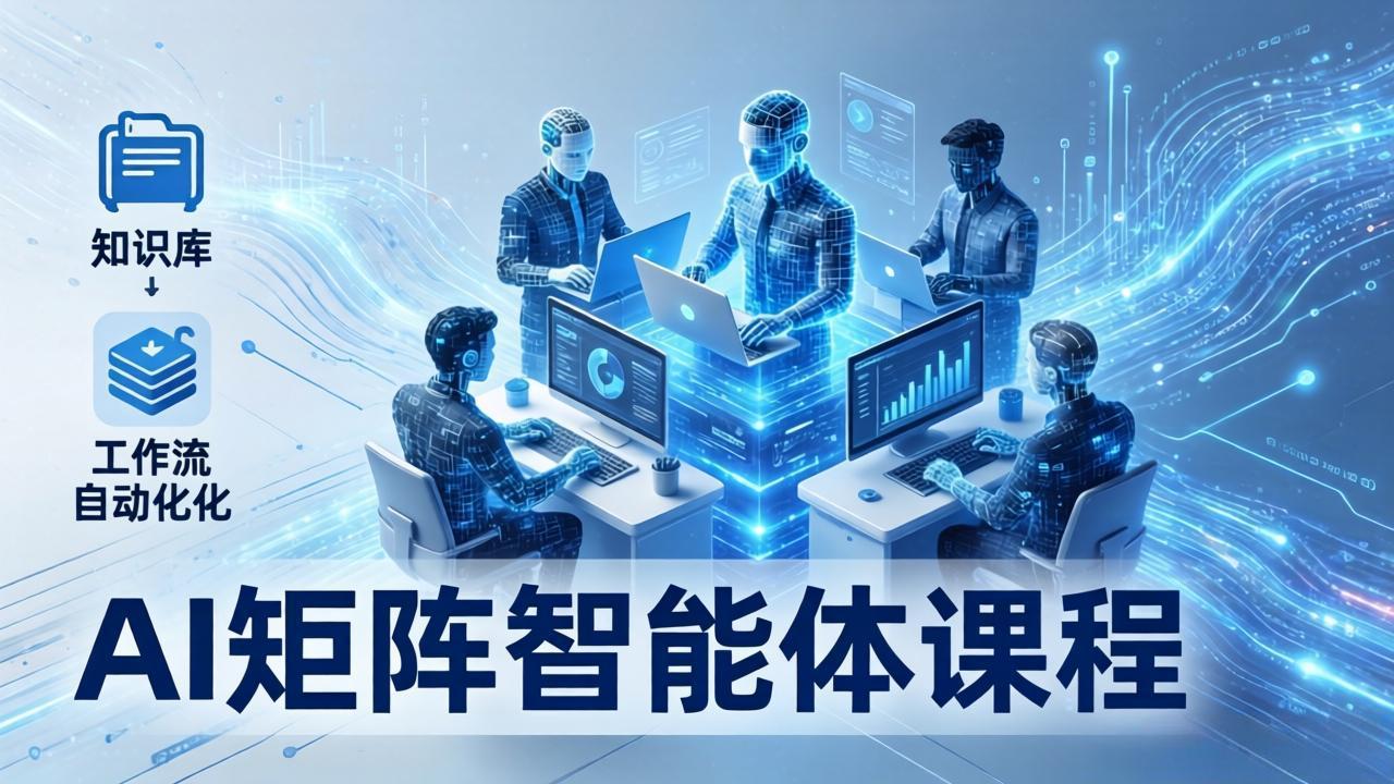 AI矩阵智能体实战：100个数字员工批量生产内容，文本知识库+工作流自动化全搞定-hcnxn