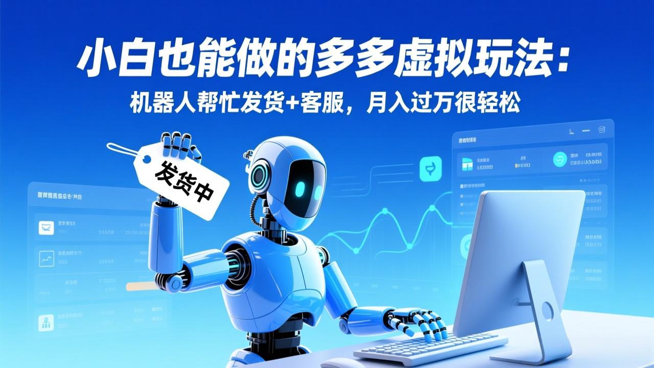 小白也能做的多多虚拟玩法：机器人帮忙发货+客服，月入过万很轻松-hcnxn