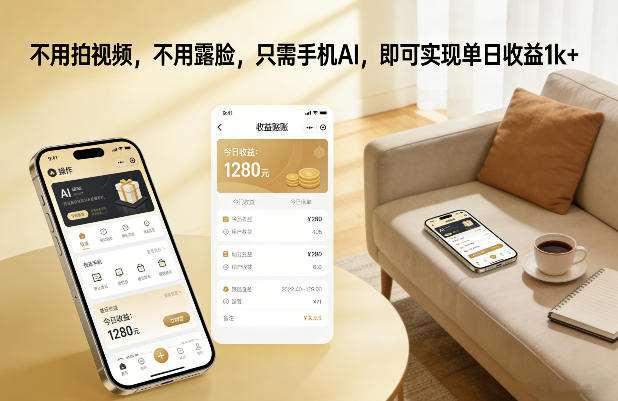 不用拍视频，不用露脸，只需手机AI，即可实现单日收益1k+【揭秘】-hcnxn