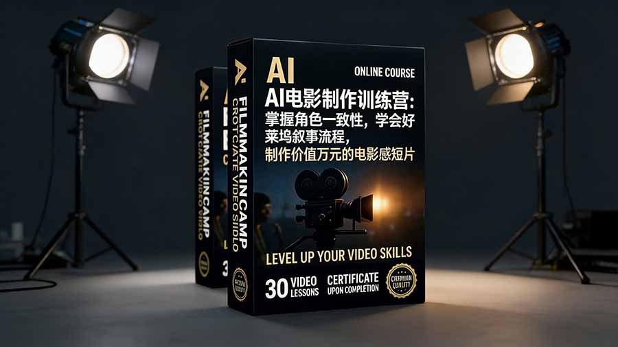 AI电影制作训练营：掌握角色一致性，学会好莱坞叙事流程，制作价值万元的电影感短片-hcnxn