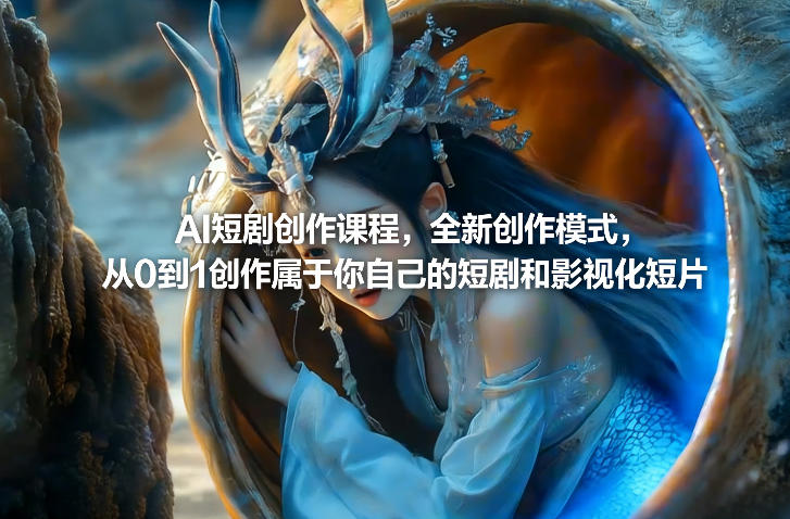 AI短剧创作课程，全新创作模式，从0到1创作属于你自己的短剧和影视化短片-hcnxn