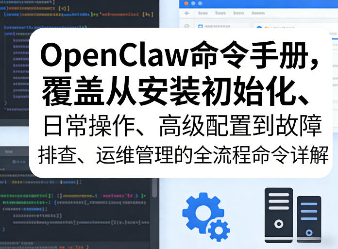 OpenClaw命令手册，覆盖从安装初始化、日常操作、高级配置到故障排查、运维管理的全流程命令详解-hcnxn