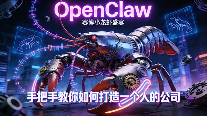 OpenClaw，小龙虾-从产品到爆款的成长之路，手把手教你如何打造一个人的公司-hcnxn