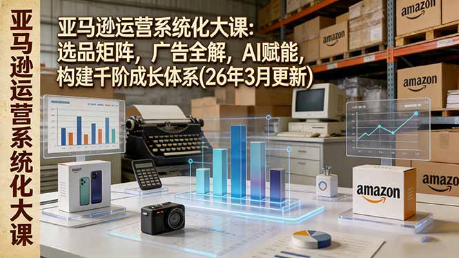 亚马逊运营系统化大课：选品矩阵，广告全解，AI赋能，构建千阶成长体系(26年3月更新-hcnxn