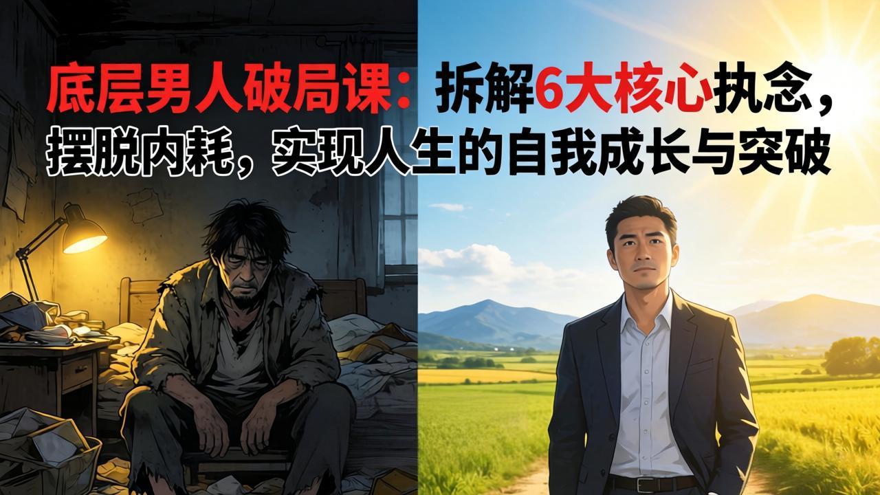 付费文章：底层男人破局课：拆解 6 大核心执念，摆脱内耗，实现人生的自我成长与突破-hcnxn