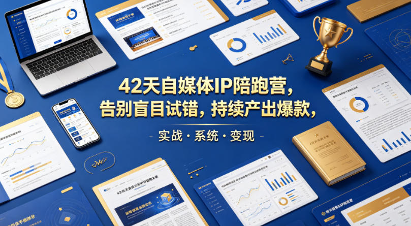 42天自媒体IP陪跑营，告别盲目试错，持续产出爆款，实战·系统·变现(更新2026)-hcnxn