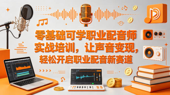 零基础可学职业配音师实战培训，让声音变现，轻松开启职业配音新赛道-hcnxn