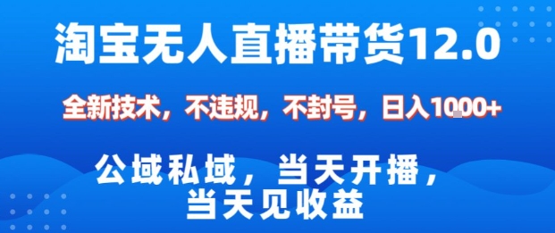 淘宝无人直播12.0，公域私域技术，不封号，不违规布局双十一流量风口，日入1k(独家技术)【揭秘】-hcnxn