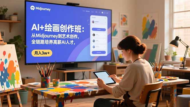 AI+绘画创作班：从Midjourney到艺术创作，全链路培养高薪AI人才，月入3w+-hcnxn