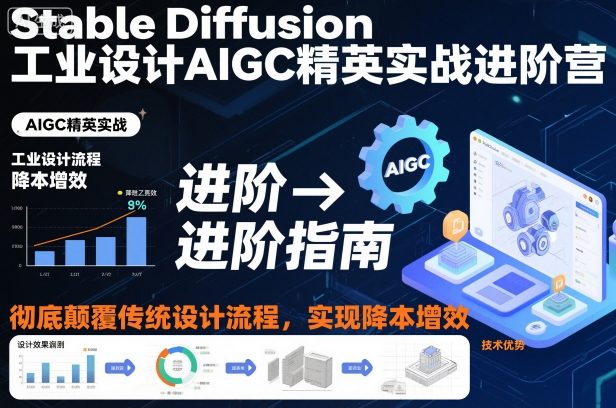 Stable Diffusion工业设计AIGC精英实战进阶营，彻底颠覆传统设计流程，实现降本增效-hcnxn