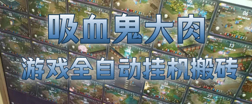 吸血鬼大肉！游戏全自动挂G搬砖，一台电脑开40个窗口日入500+，无需人工值守【揭秘】-hcnxn