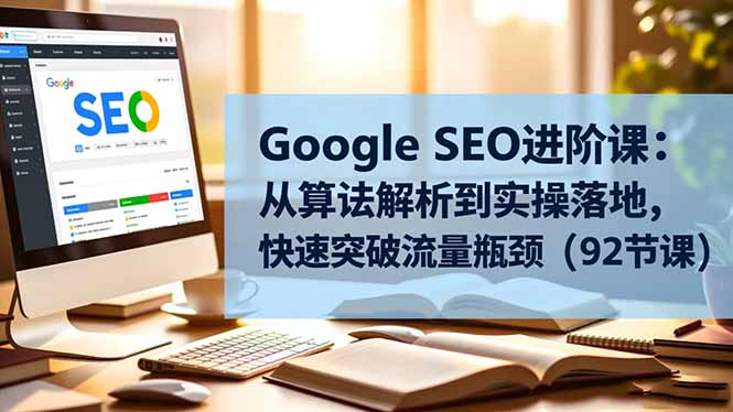 Google SEO进阶课：从算法解析到实操落地，快速突破流量瓶颈(92节课-hcnxn