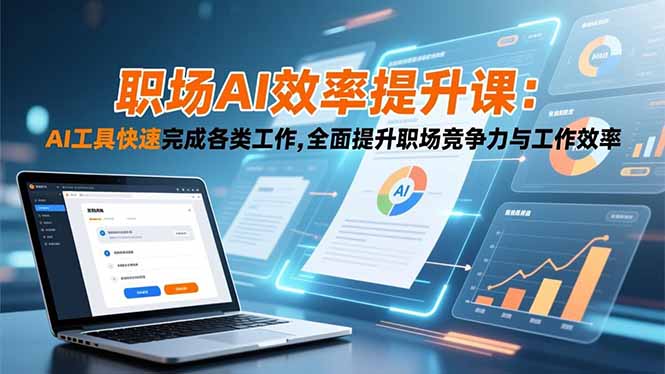 职场AI效率提升课：AI工具快速完成各类工作,全面提升职场竞争力与工作效率-hcnxn