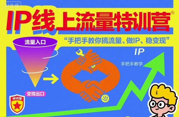 IP线上流量特训营，手把手教你搞流量、做IP、稳变现-hcnxn
