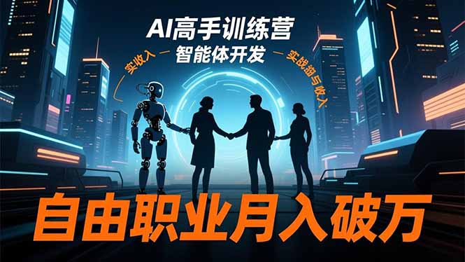 AI高手训练营3.0，ChatGPT，Midjourney，智能体开发，自由职业月入破万-hcnxn