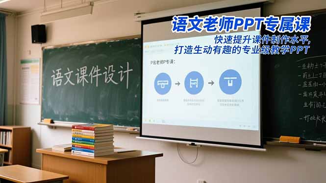 语文老师PPT专属课：快速提升课件制作水平，打造生动有趣的专业级教学PPT-hcnxn