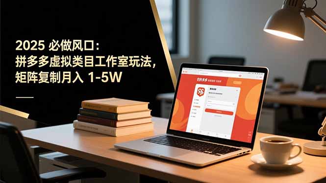 2025 必做风口：拼多多虚拟类目工作室玩法，矩阵复制月入 1-5W-hcnxn