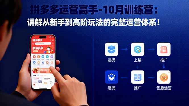 拼多多运营高手-10月训练营：讲解从新手到高阶玩法的完整运营体系！-hcnxn