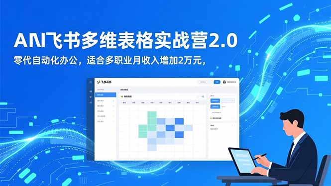 AI+飞书多维表格实战营2.0：零代码自动化办公，适合多职业月收入增加2万元-hcnxn