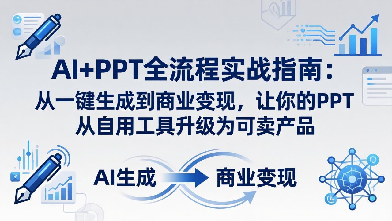 AI+PPT全流程实战指南-更新4月21：从一键生成到商业变现，让你的PPT从自用工具升级为可卖产品-hcnxn