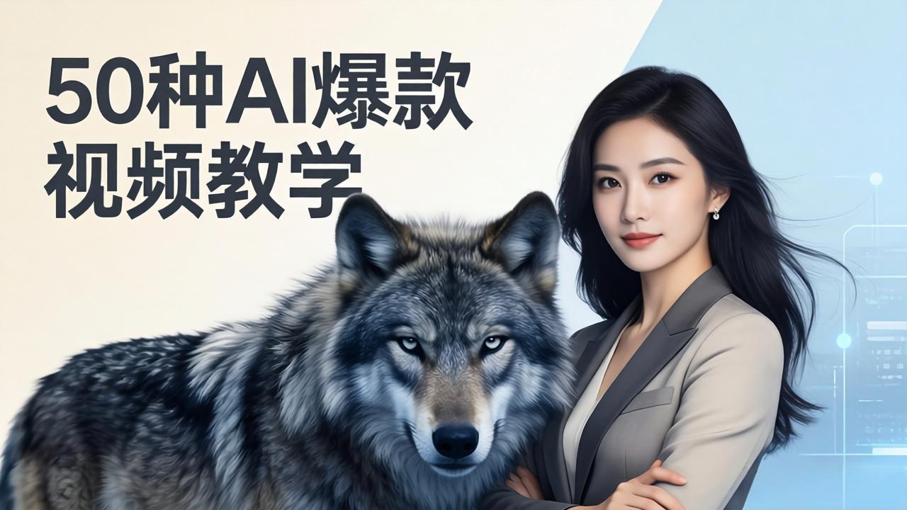 50种AI爆款视频教学：影视级古诗词+治愈萌宠+山海经蛟龙，高阶宝典商业落地-hcnxn