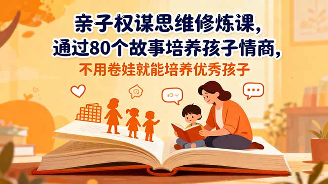 亲子权谋思维修炼课，通过80个故事培养孩子情商,不用卷娃就能培养优秀孩子-hcnxn