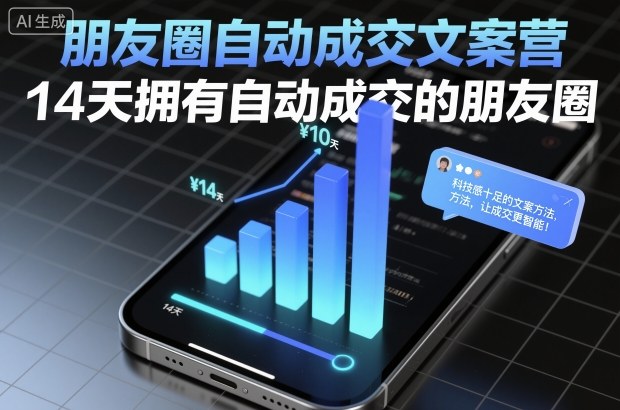 朋友圈自动成交文案营，14天拥有自动成交的朋友圈-hcnxn