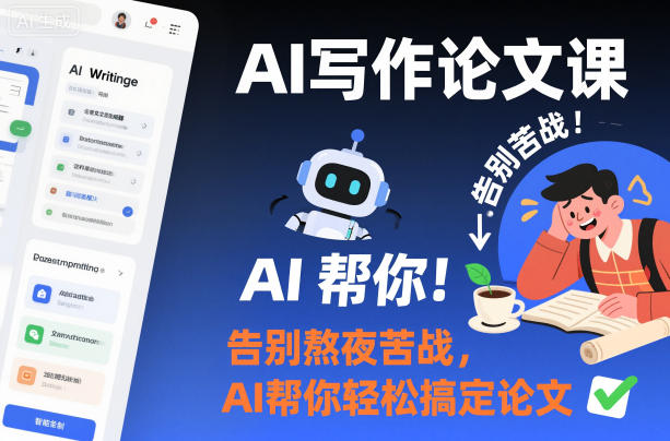 AI写作论文课，告别熬夜苦战，AI帮你轻松搞定论文-hcnxn