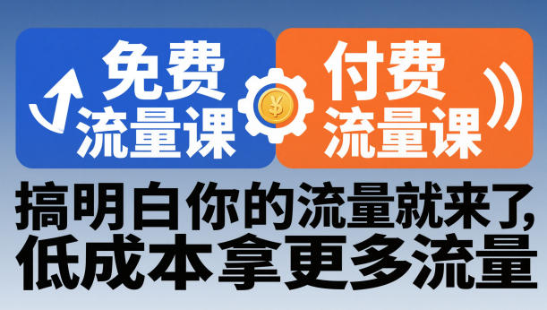 拼多多免费流量课+付费流量课，搞明白你的流量就来了，低成本拿更多流量-hcnxn