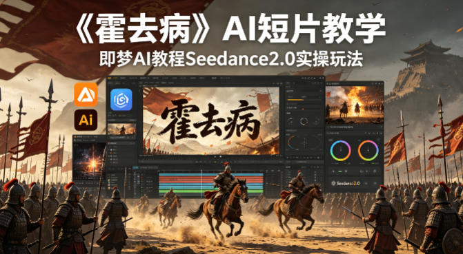 《霍去病》AI短片教学，即梦AI教程Seedance2.0实操玩法-hcnxn