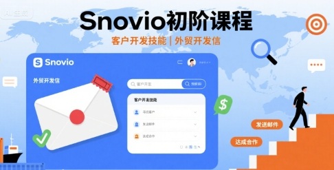 Snovio初阶课程，客户开发技能，外贸开发信-hcnxn