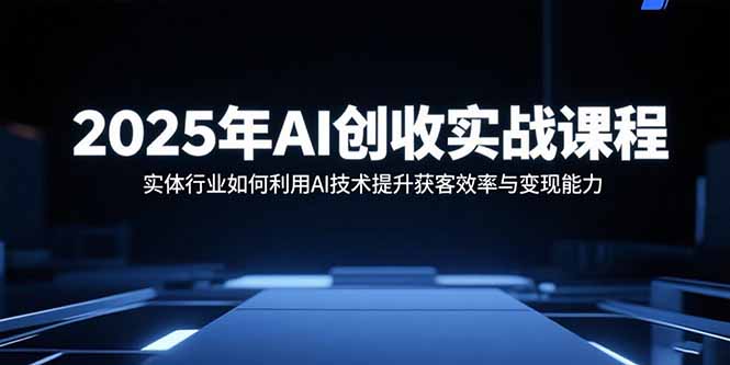 2025年AI创收实战课程：实体行业如何利用AI技术提升获客效率与变现能力-hcnxn