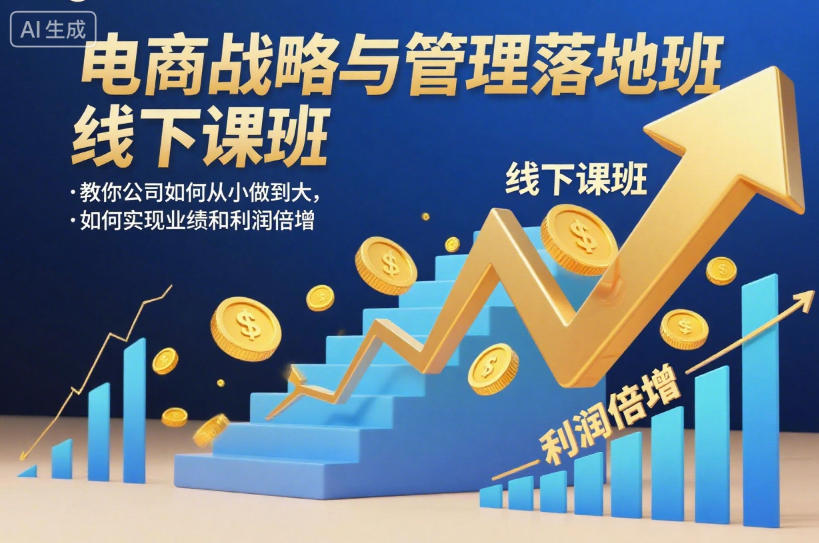 电商战略与管理落地班线下课，教你公司如何从小做到大，如何实现业绩和利润倍增【录音】-hcnxn