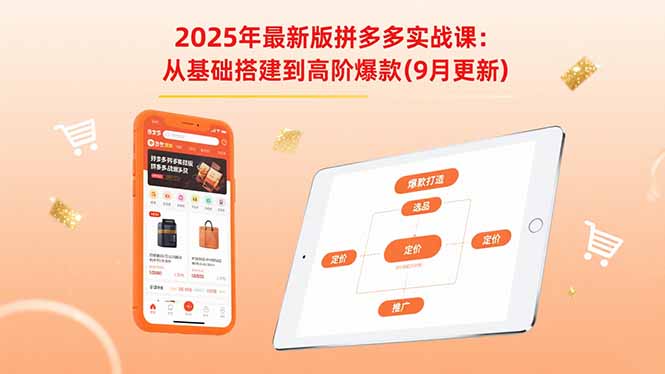 2025年最新版拼多多实战课：从基础搭建到高阶爆款(9月更新-hcnxn