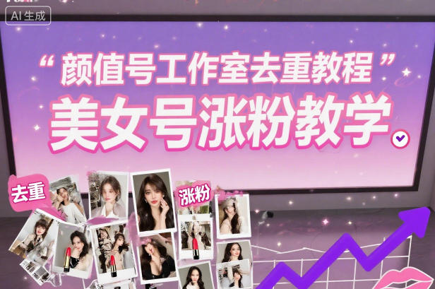 颜值号工作室去重教程，美女号涨粉教学-hcnxn