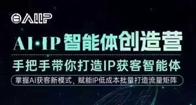 AI·IP智能体创造营，手把手带你打造IP获客智能体，高成交创始人IP课-hcnxn