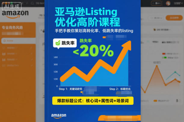 亚马逊Listing优化高阶课程，手把手教你策划高转化率、低跳失率的listing-hcnxn