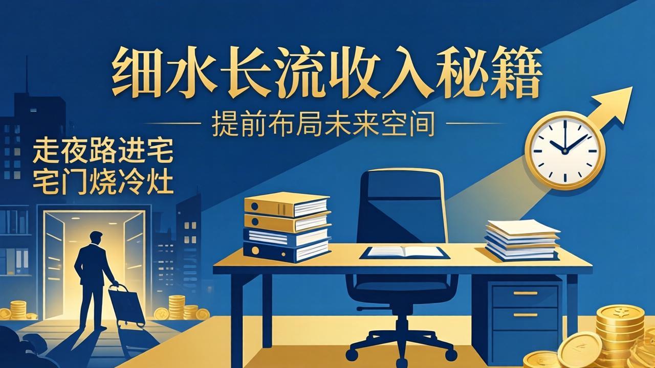 某付费文章：细水长流收入秘籍：走夜路进宅门烧冷灶，提前布局未来空间-hcnxn